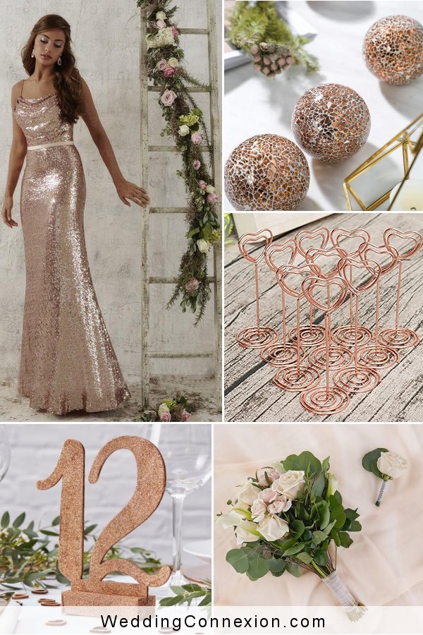 Rose Gold Trendy Wedding Color Theme